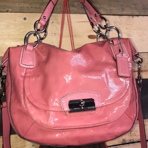 Coach Patent Leather Kristen Satchel Rose - Picture 2 of 4